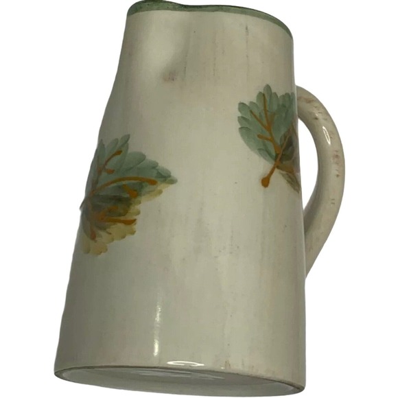 Gardeners Eden By Ceramiche Toscane Italian Pitcher Ceramic Leaf Rustic Country - Picture 3 of 8